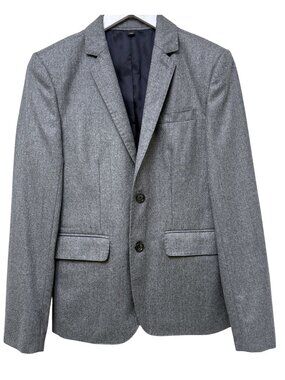 Crewcuts Ludlow Blazer Boys Size 14 Grey Wool Suit Jacket Preppy Classic School